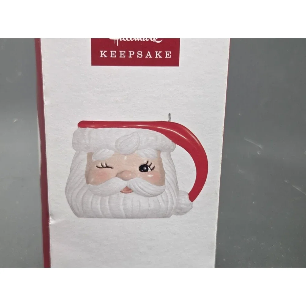 Hallmark Keepsake Ornament - Retro Winking Santa Jolly Mug - 2025